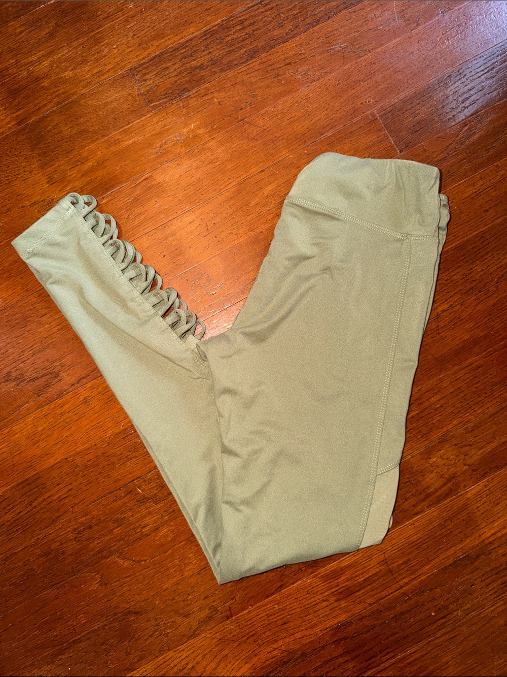 ⭐️ 5/$10 Women’s Olive Green Balance Collection Strappy Leggings Size Small